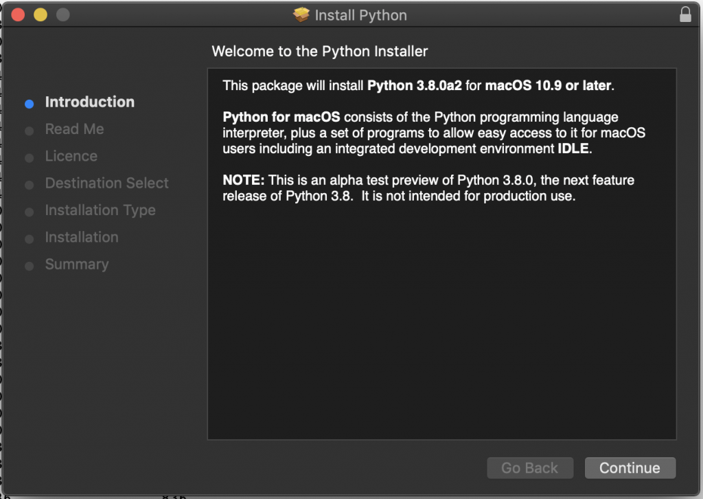 Install Python 3.8 Mac