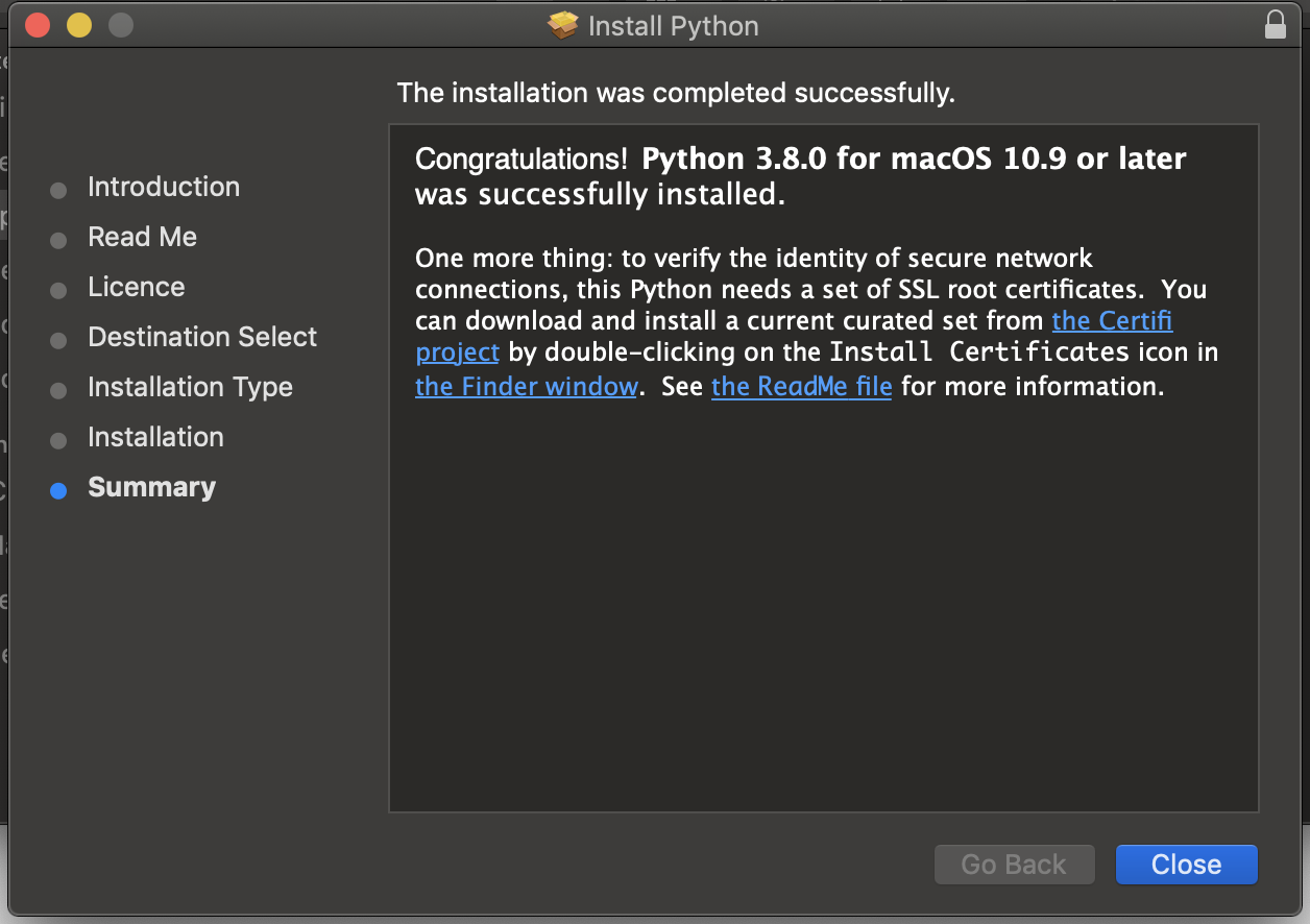 install python on mac os