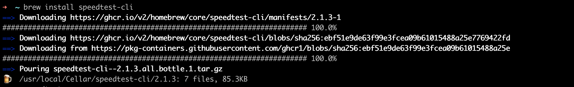 How to test internet speed in terminal on Mac